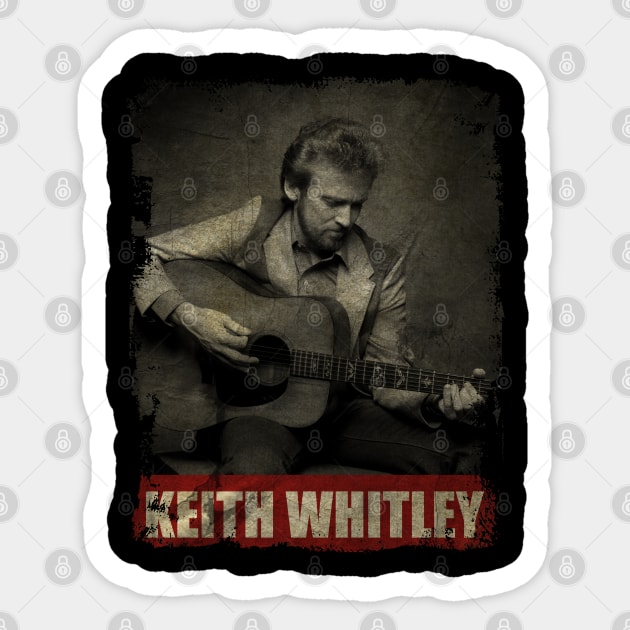 TEXTURE ART-Keith Whitley - RETRO STYLE 1 Sticker by ZiziVintage